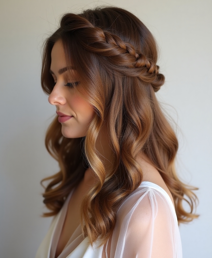 Romantic braided crown