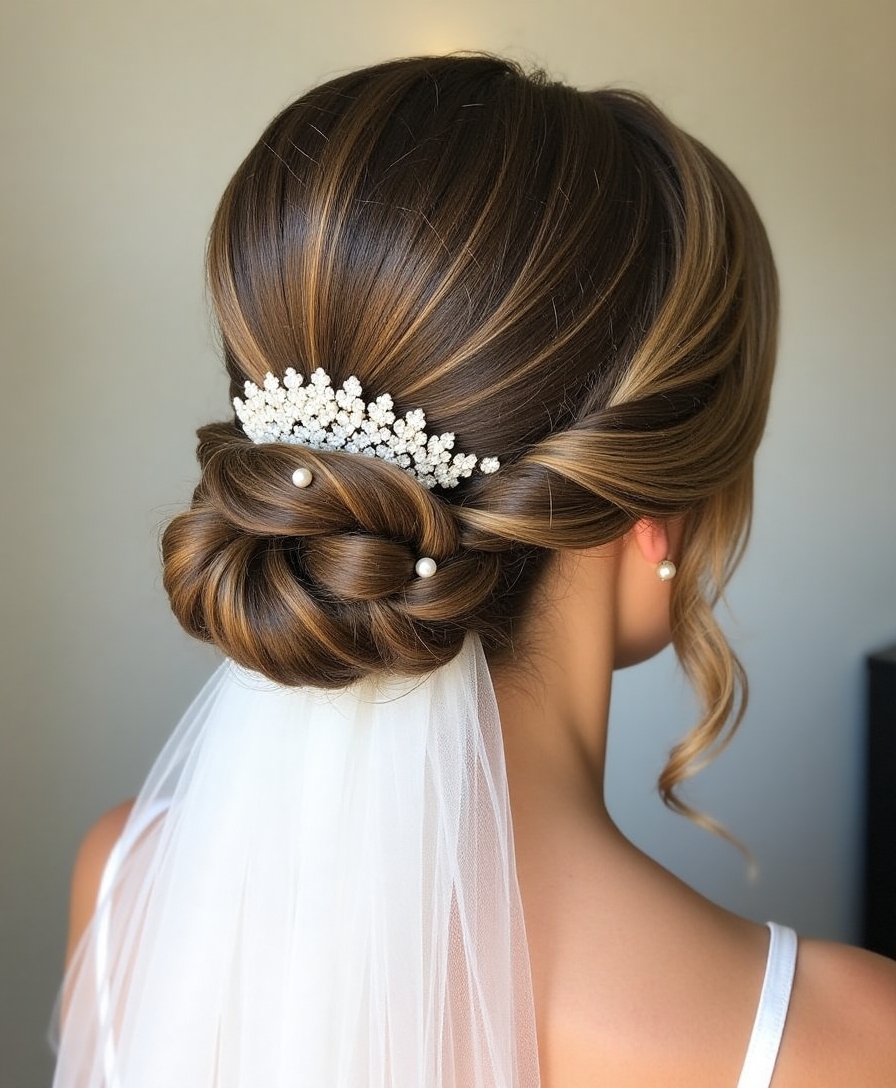 seamless veil and tiara