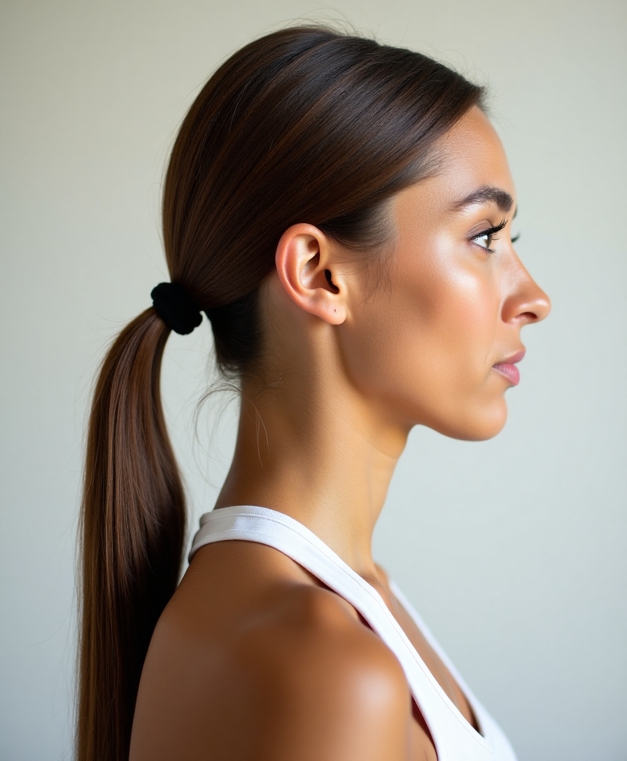 sleek and secure ponytail