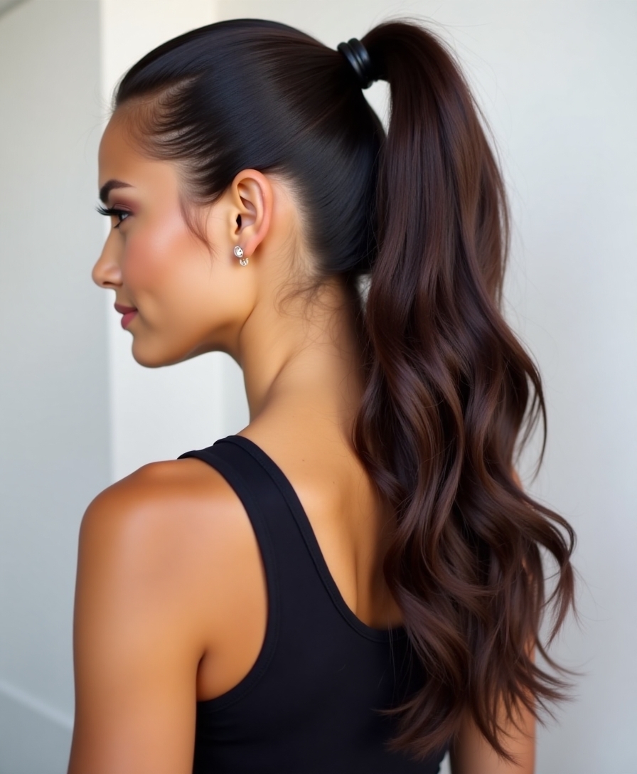 sleek high ponytail tutorial