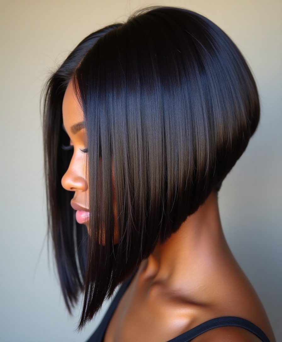 sleek inverted bob hairstyle