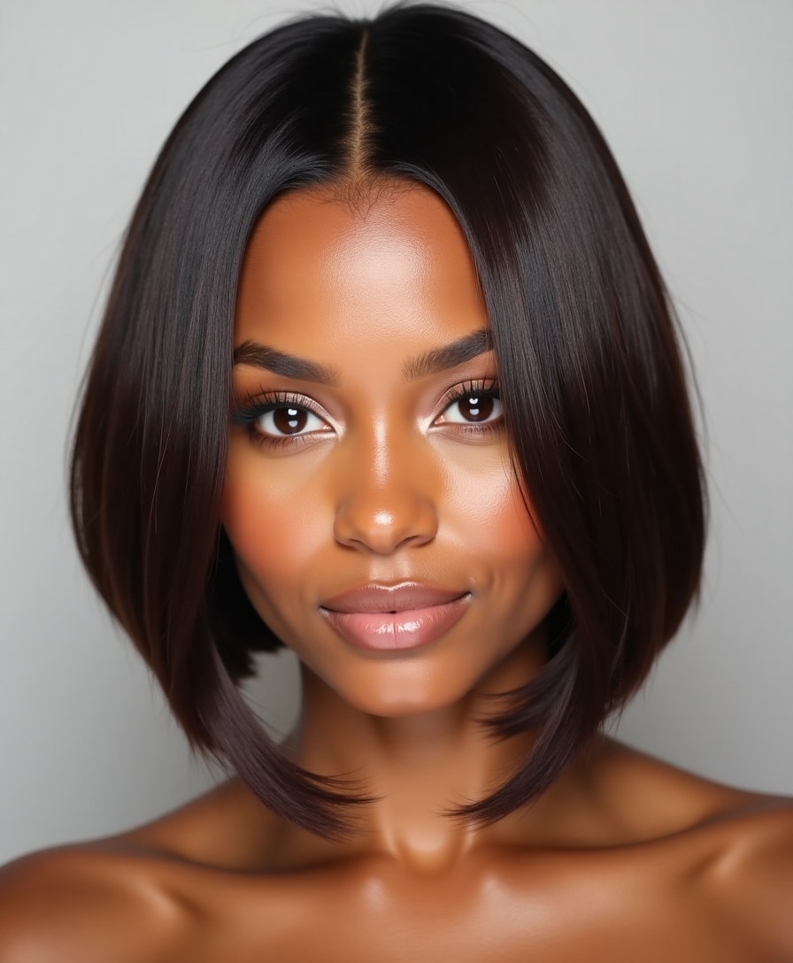 sleek lob hairstyle tutorial