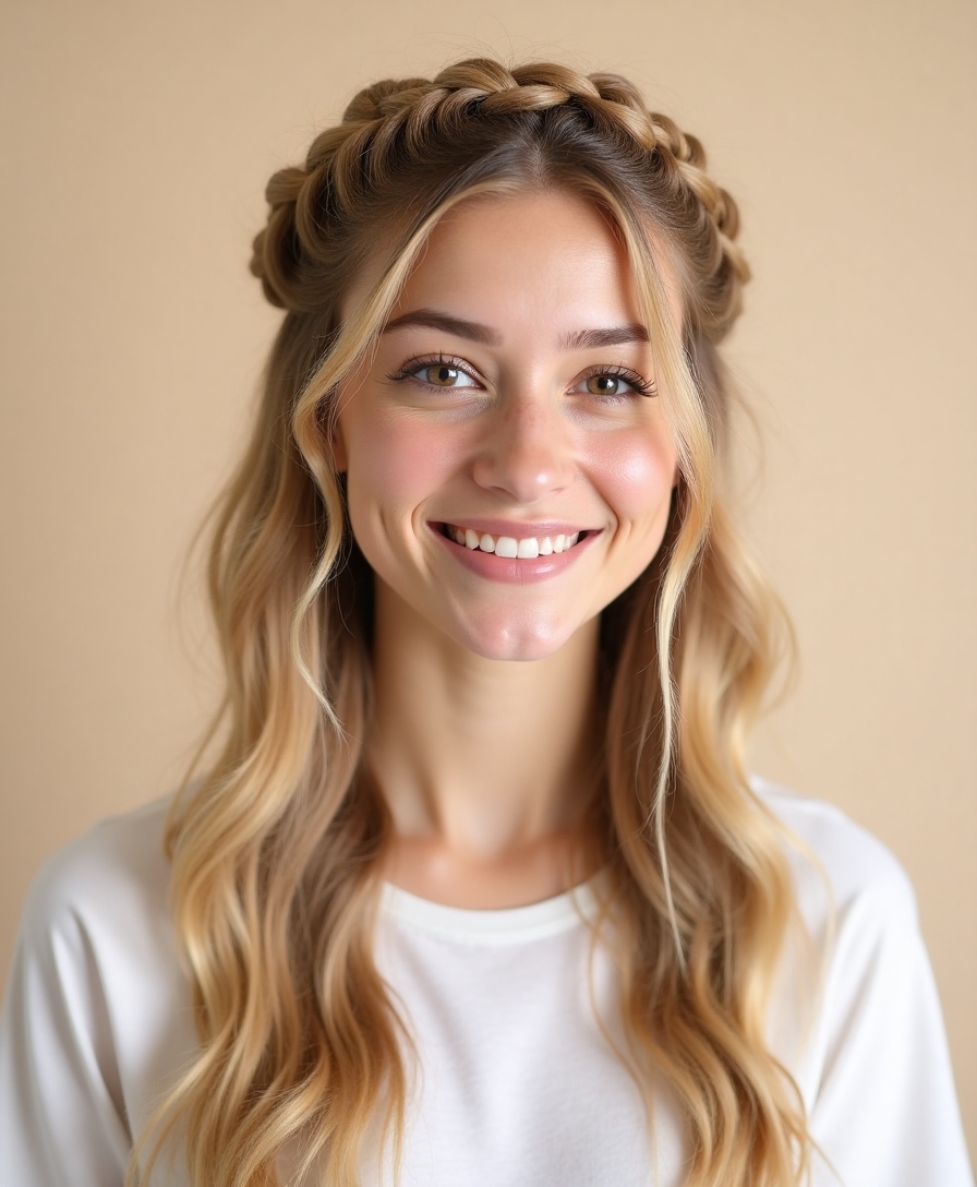 sophisticated twisted halo braid