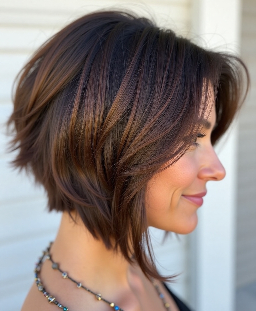 Stacked bob for volume