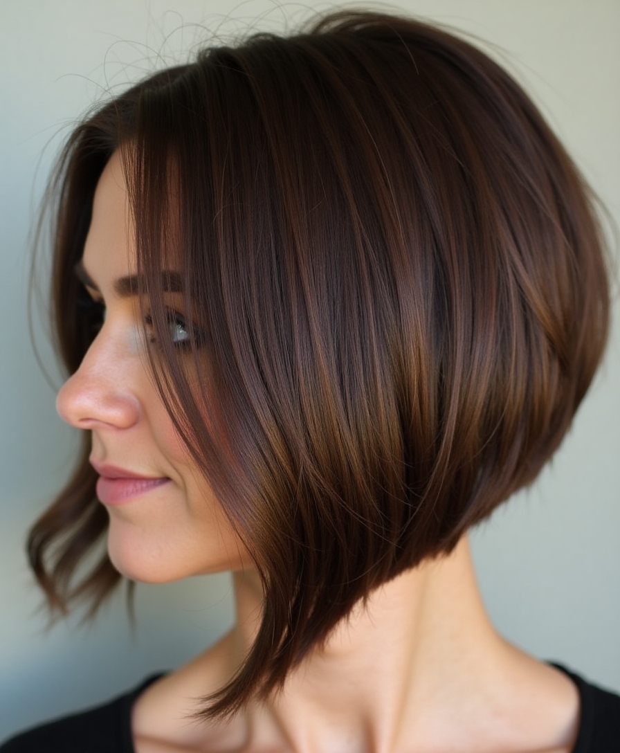 stacked bob for volume