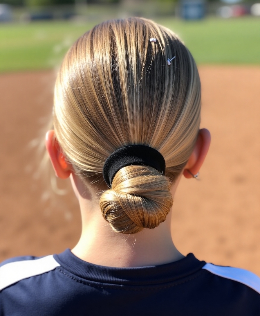 stylish low rolled chignon