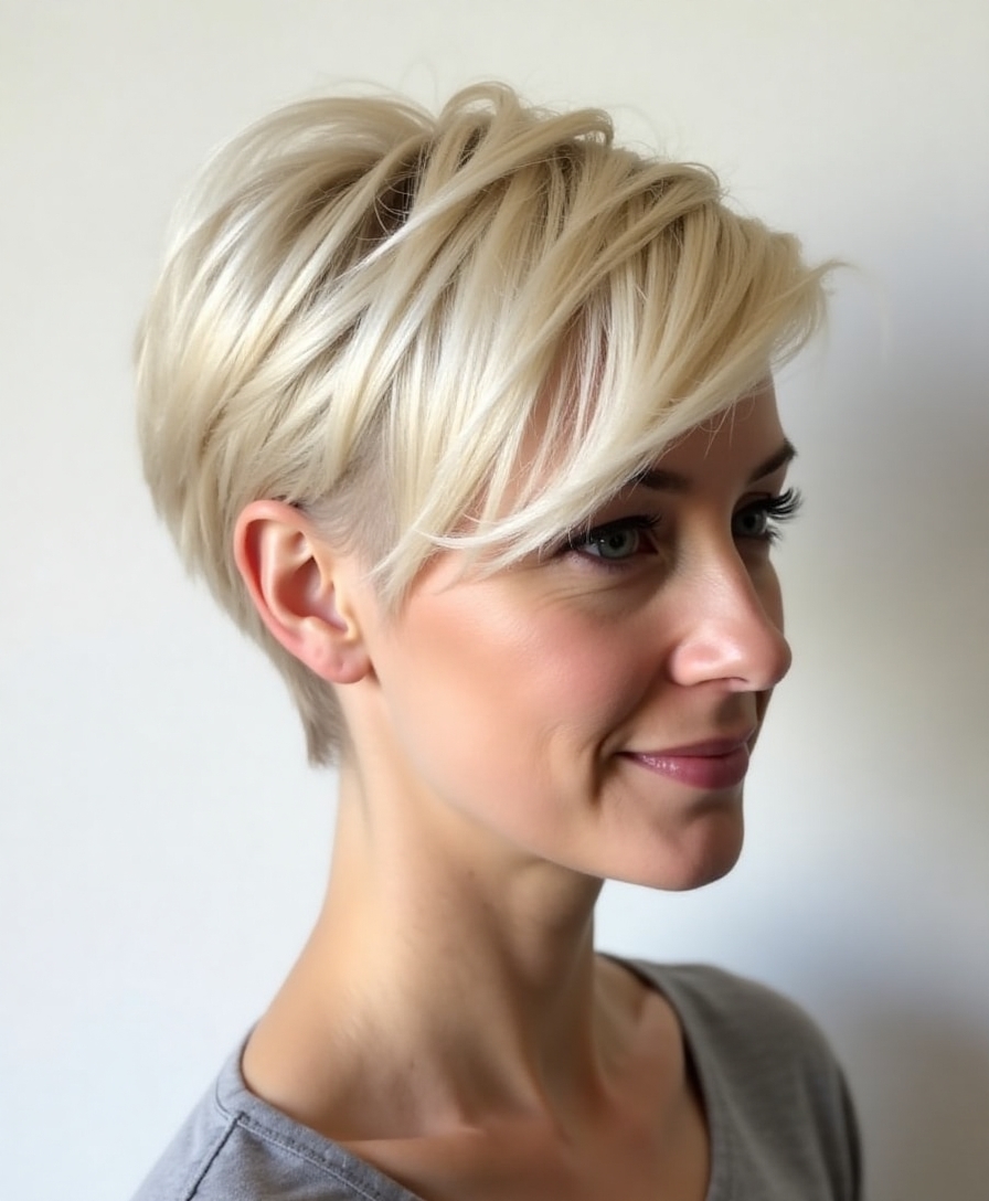 tapered pixie with layers
