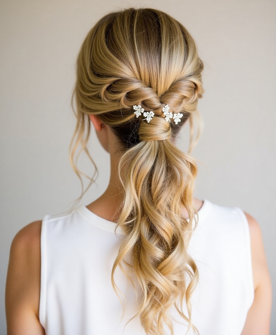 textured ponytails for elegance