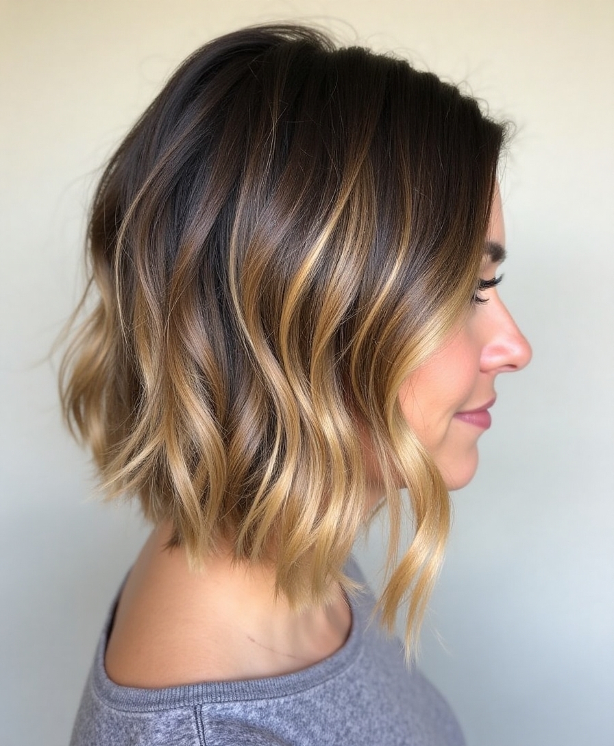 Medium-length classic bob