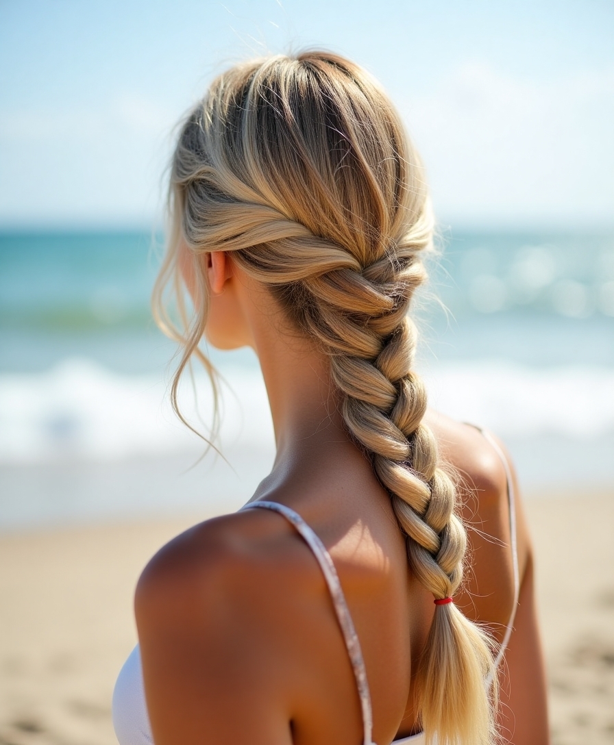 Classic beach French braid
