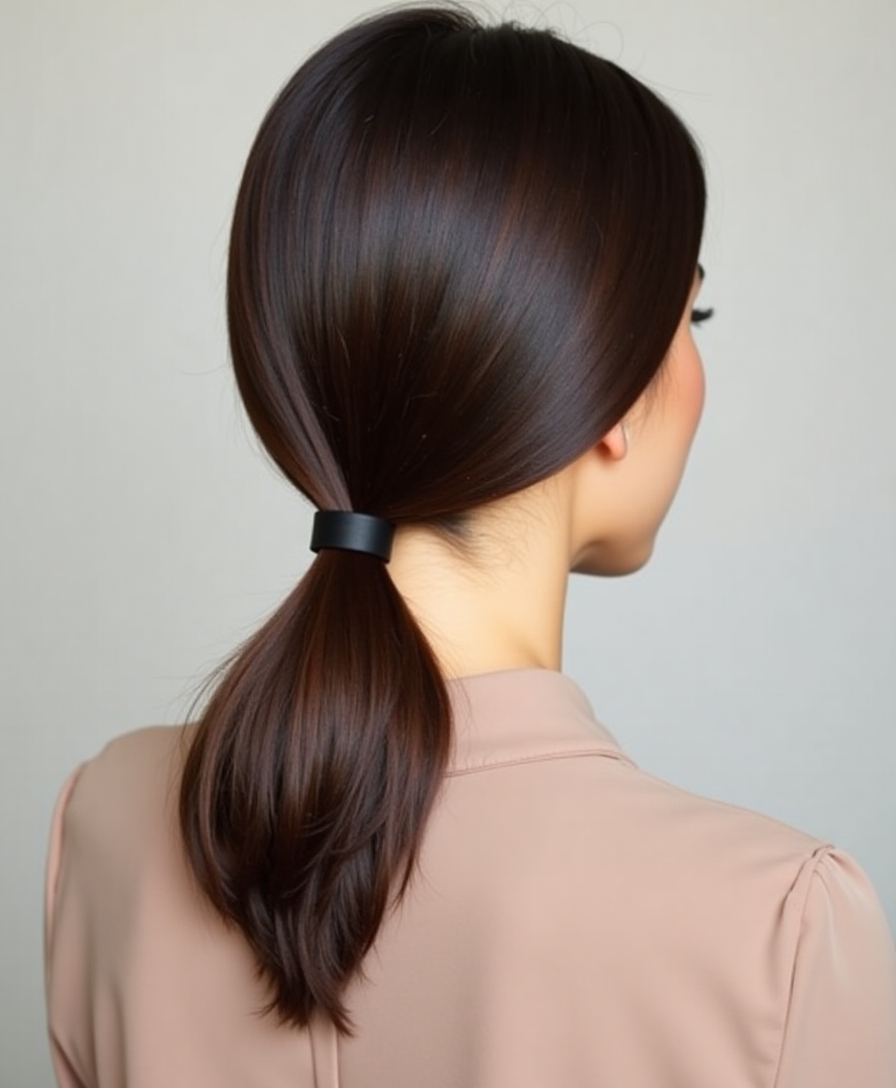 Classic low ponytail for women