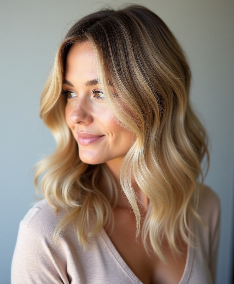 Elegant side-swept style