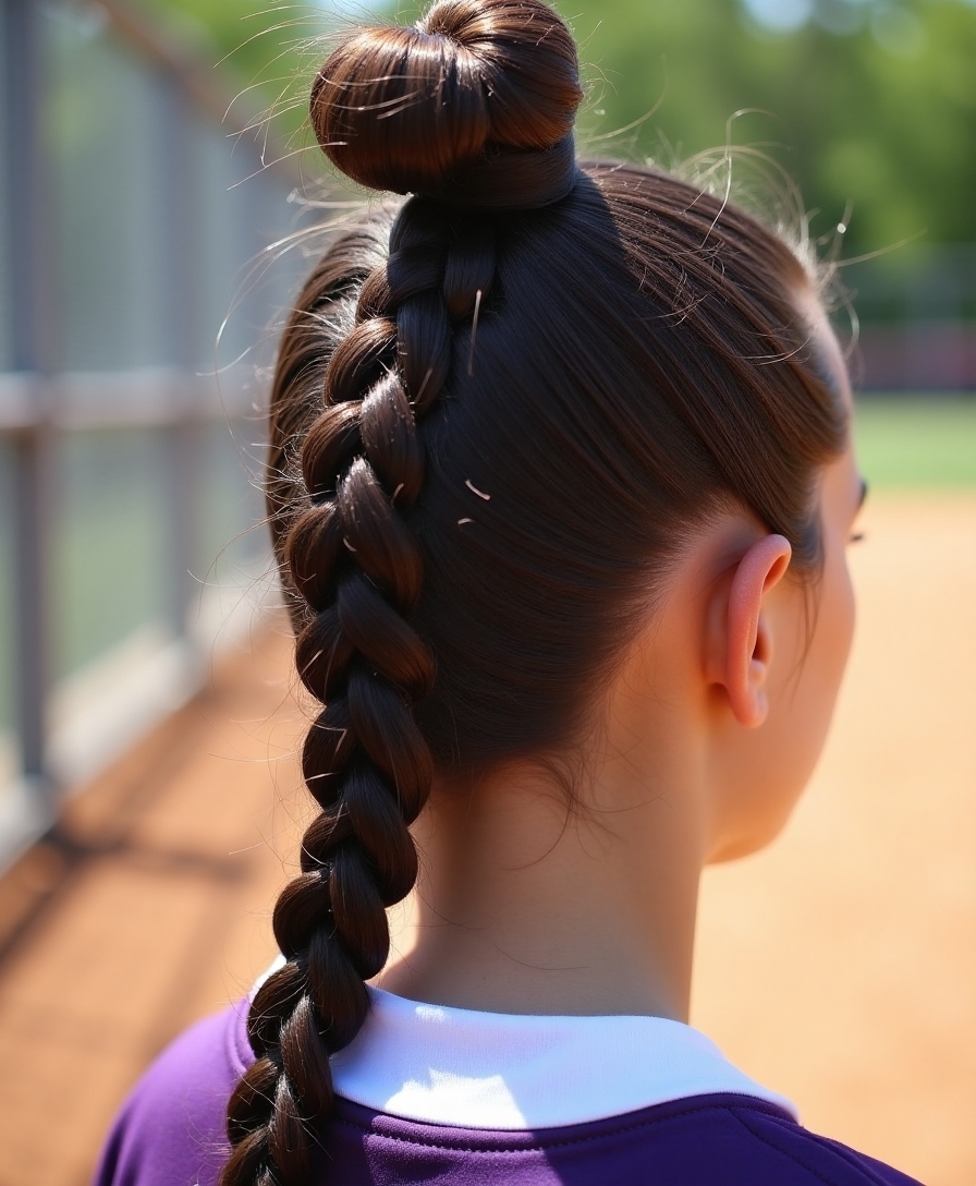 top knot with braid