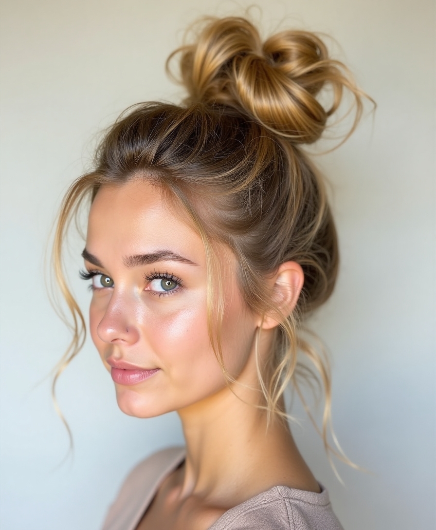 Twisted messy bun