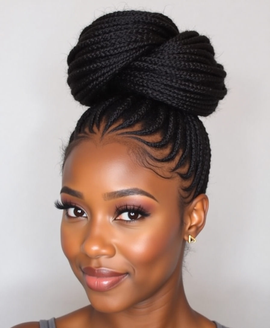 twists to chic bun transformation