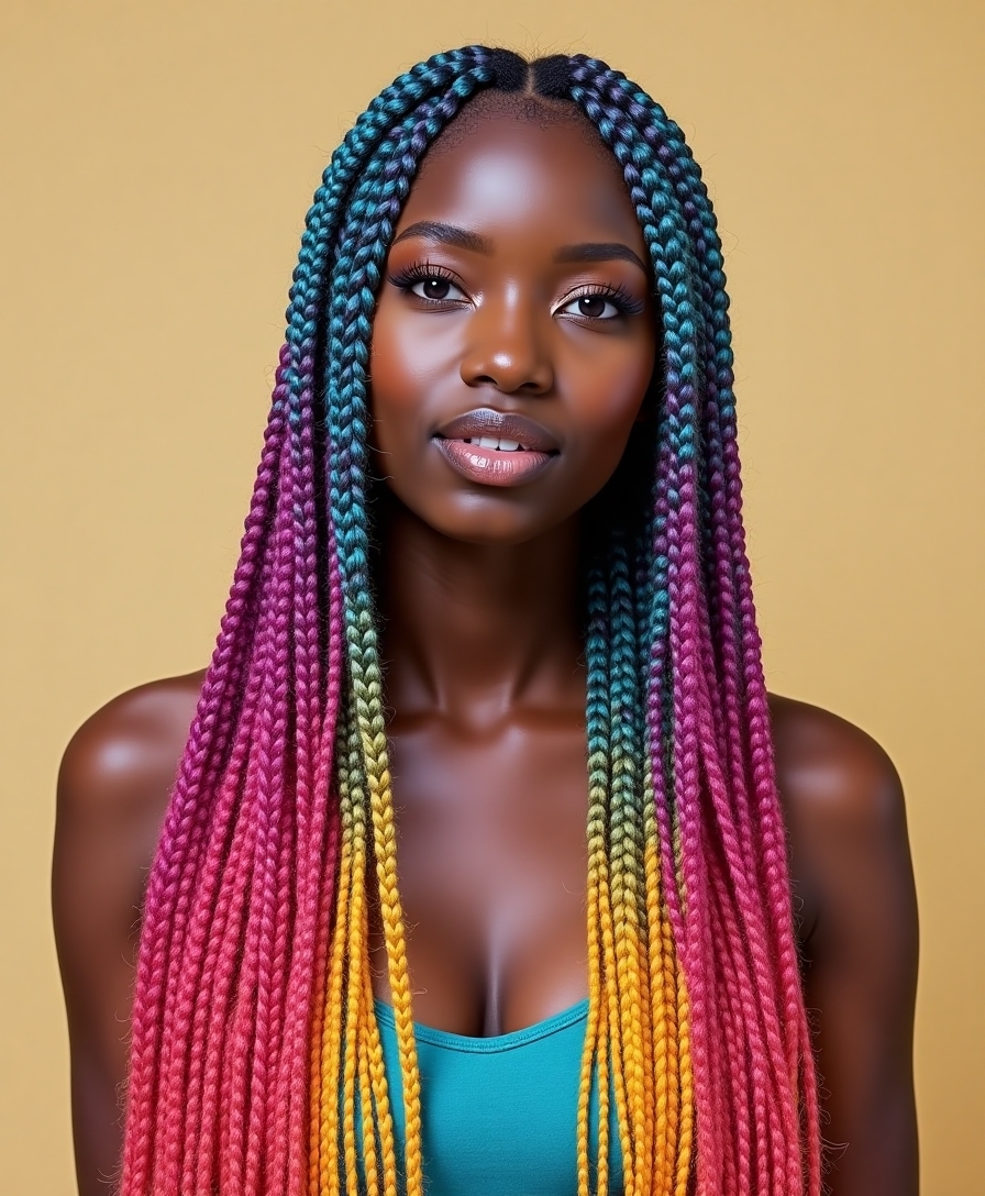 vibrant brazilian wool hairstyles