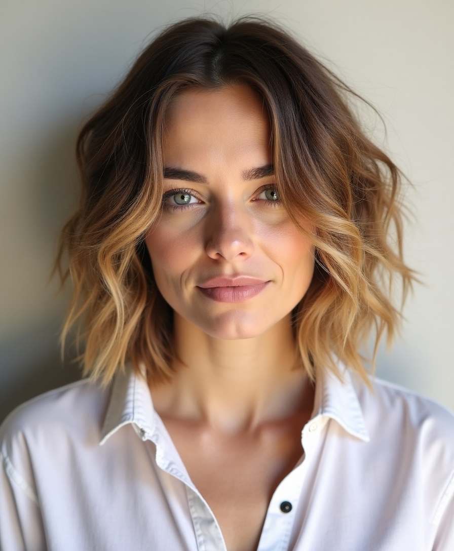 wavy bob with effortless movement