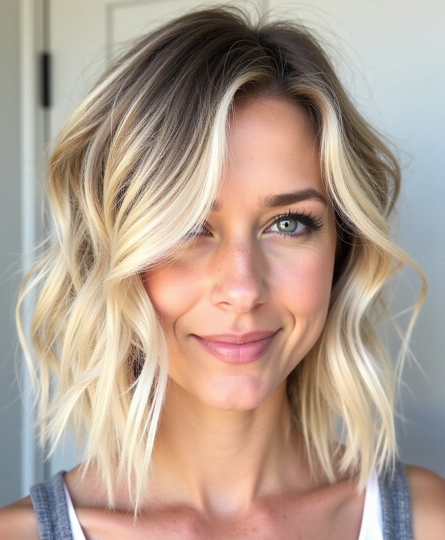 Wavy choppy bob