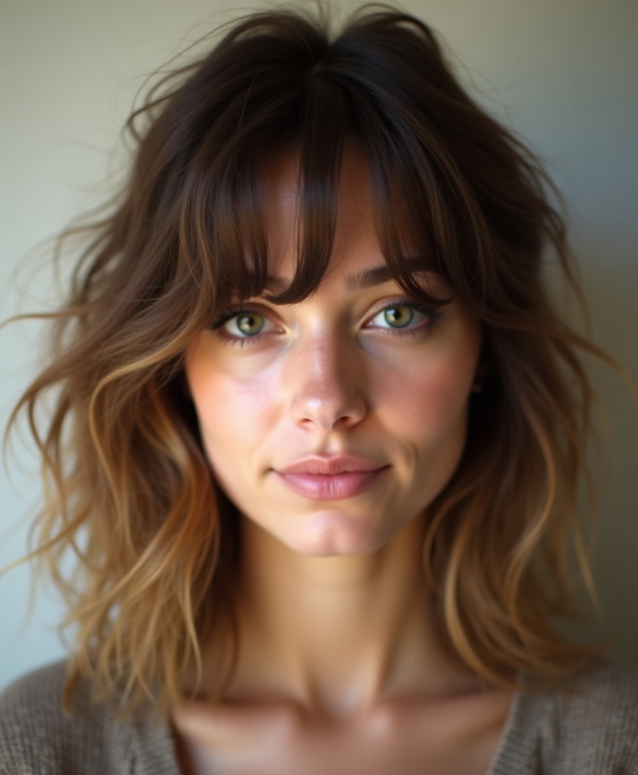 wispy bangs for elegance