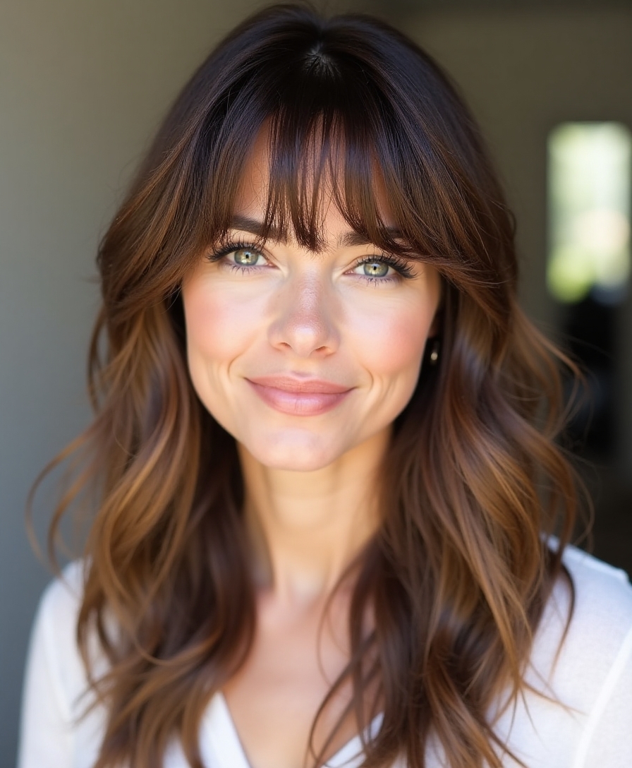 wispy bangs with layers