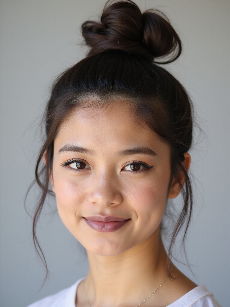 chic top knot styling