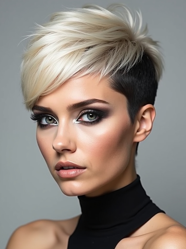 artistic high contrast hairstyles