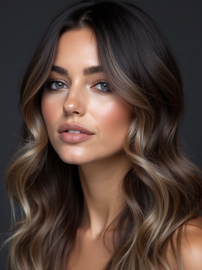 ash brown hair accents