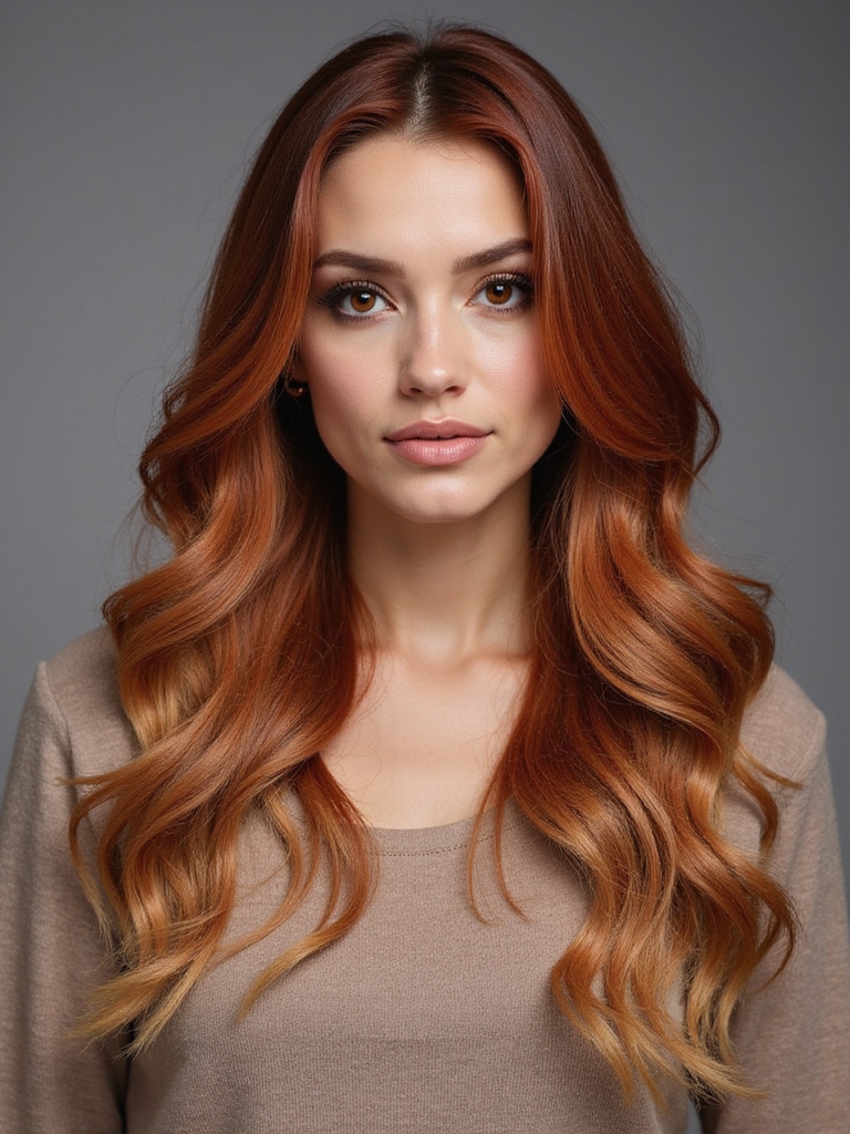 Auburn copper ombre