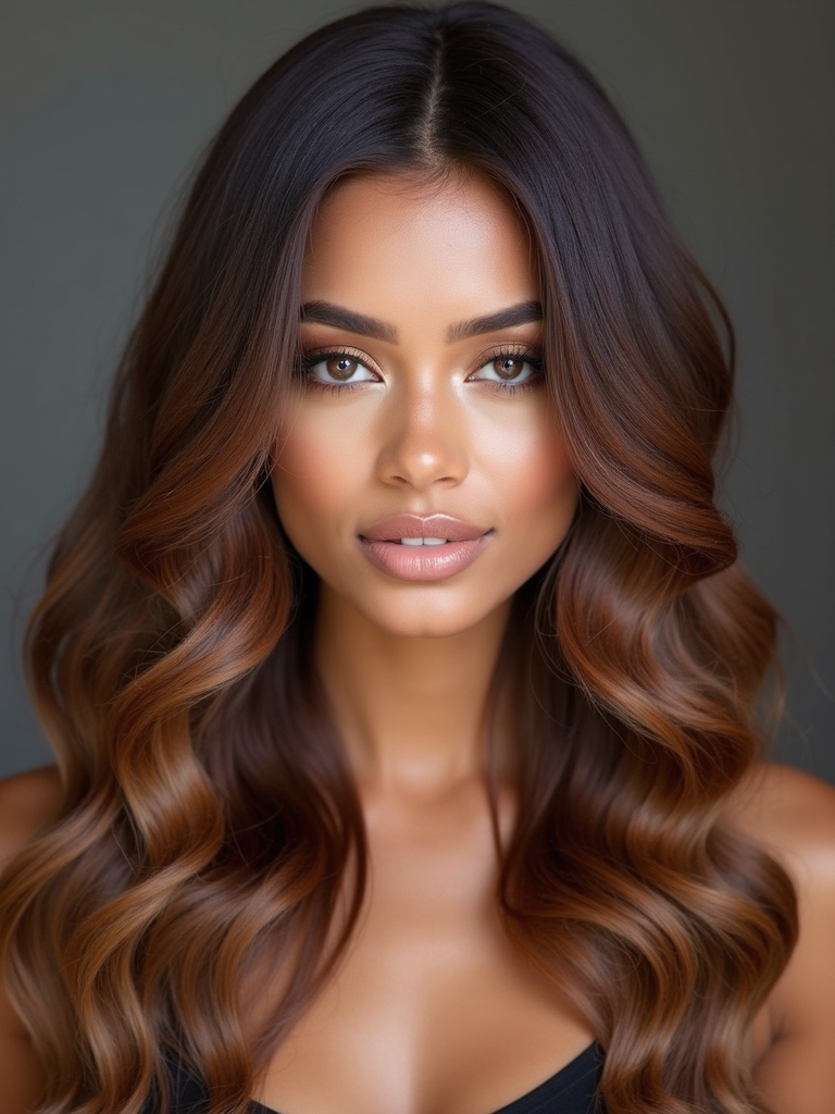 Styling brown balayage