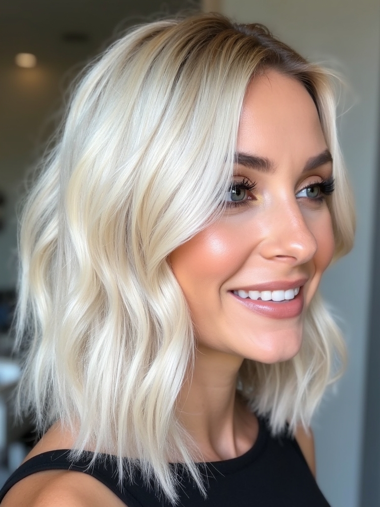 Balayage short blonde