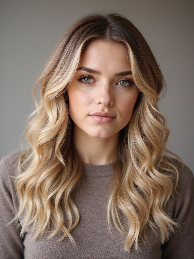 blonde hair gray camouflage