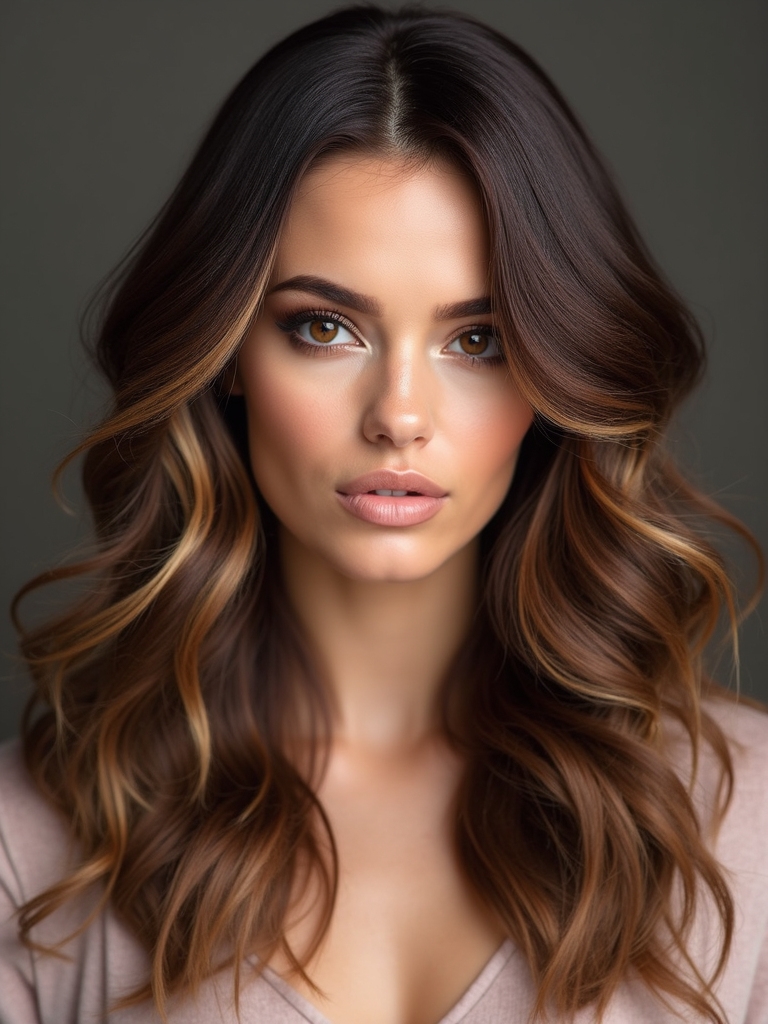 Blonde highlights chocolate