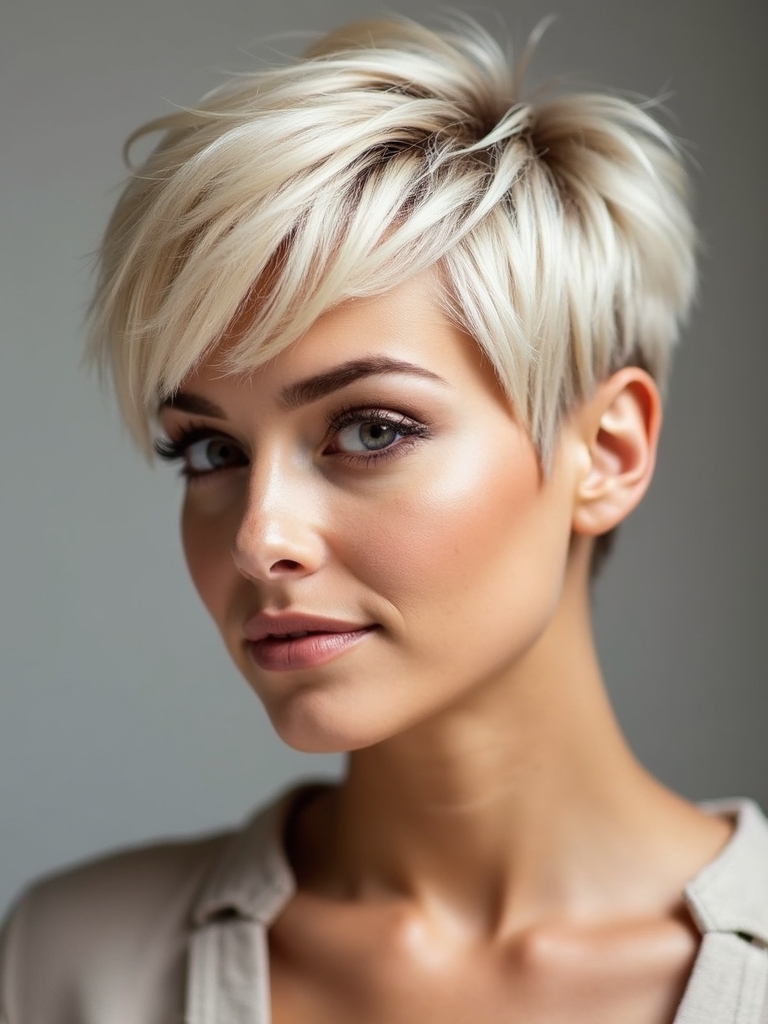 Short blonde highlights