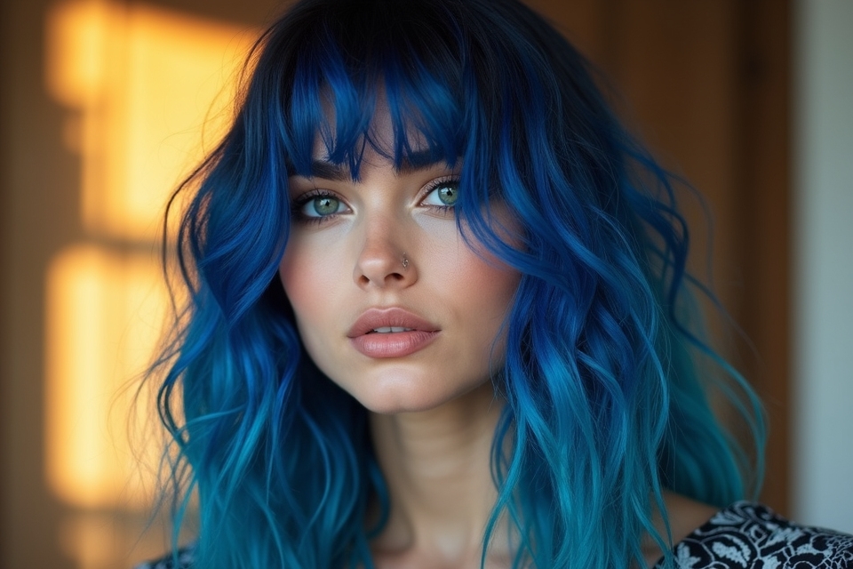 bold blue hair trend