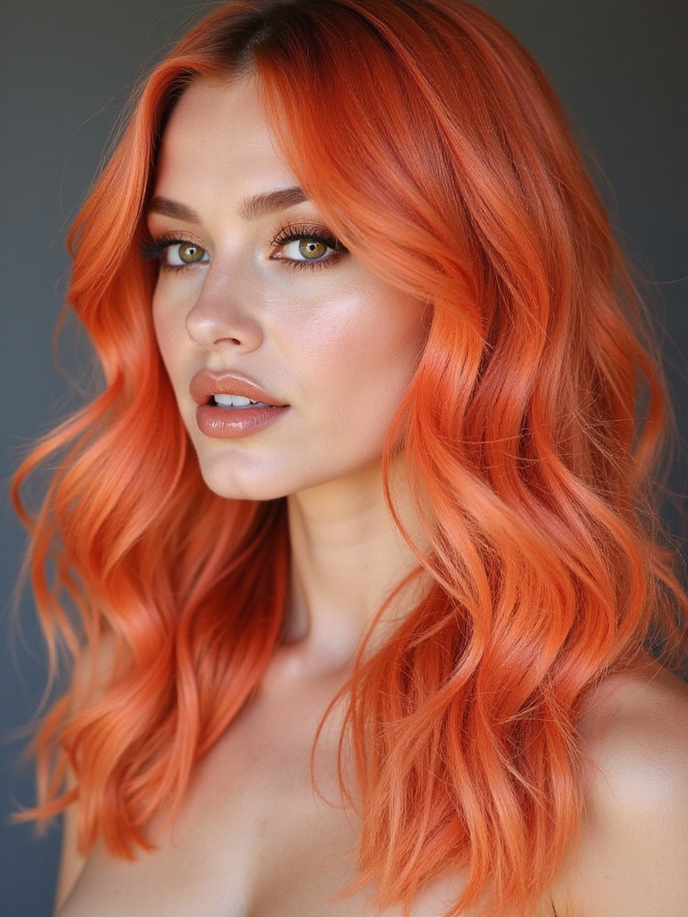 bold coral summer transformation