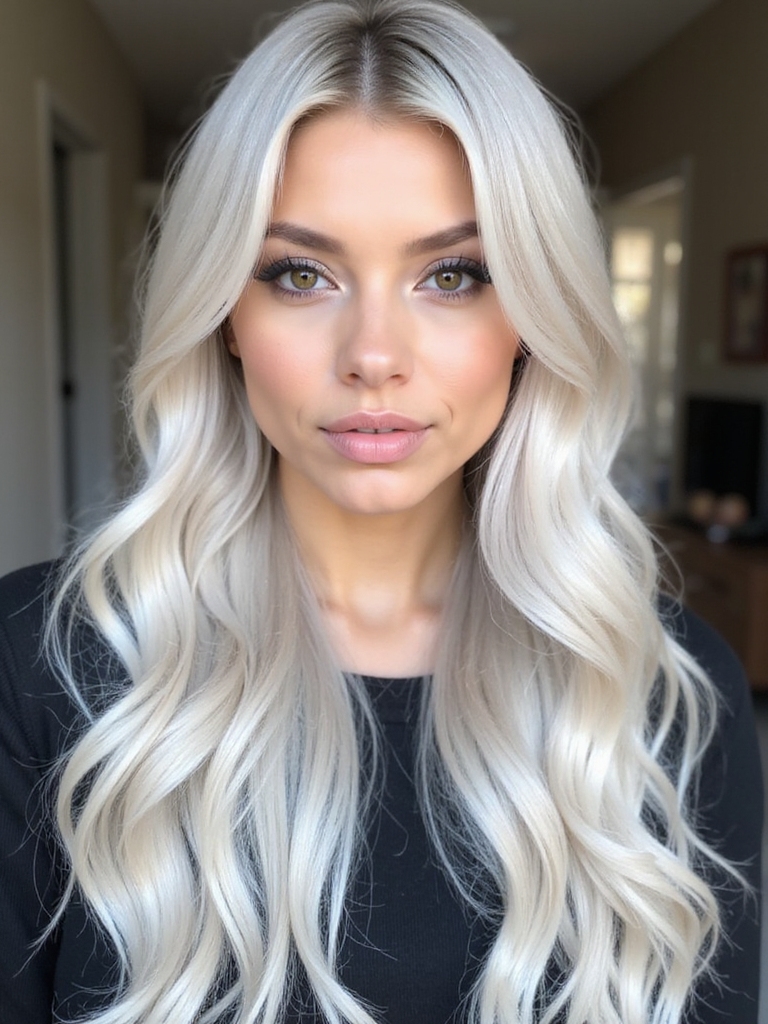 bold platinum ash blonde