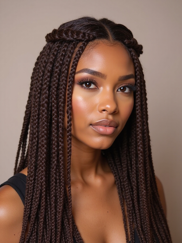braided chocolate brown elegance