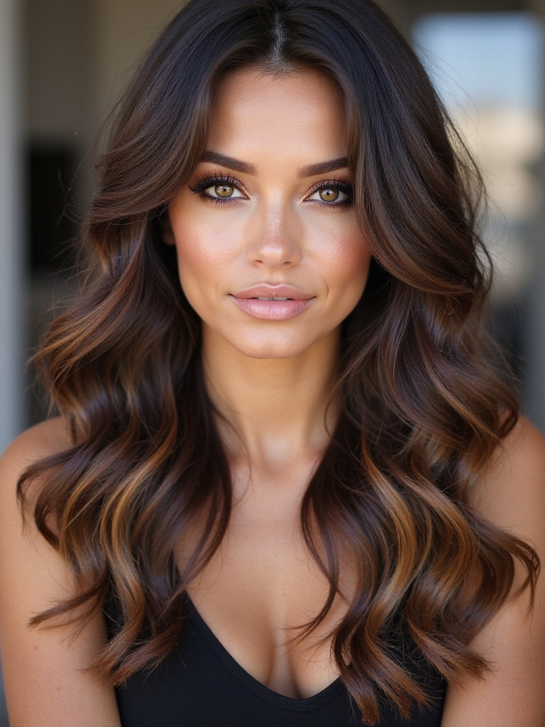 Brown balayage in media