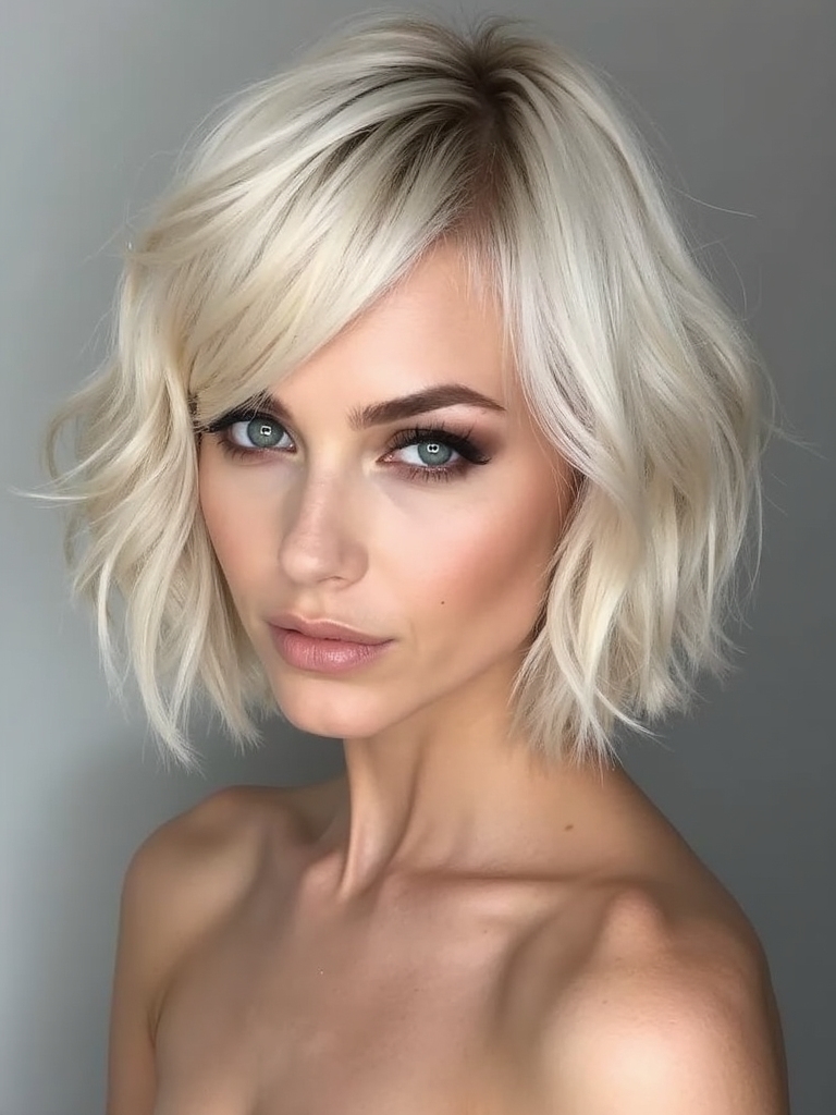 Styling blonde bob