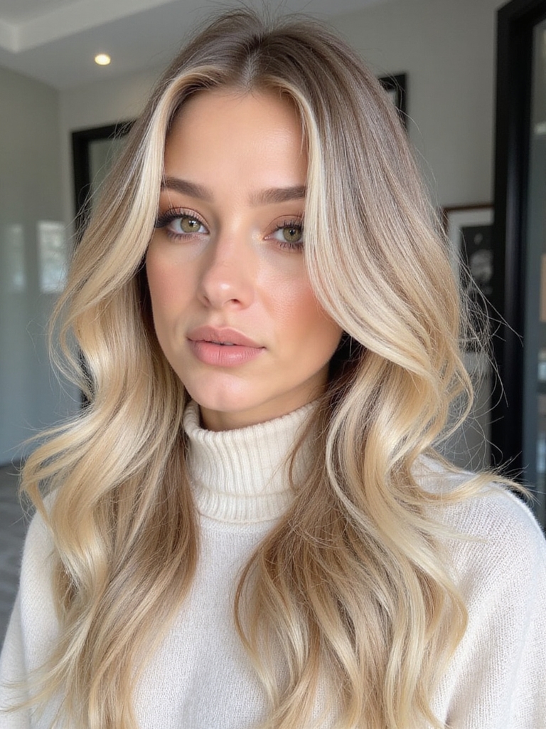 chic winter beige blonde