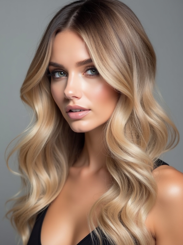 cool toned caramel blonde transformation