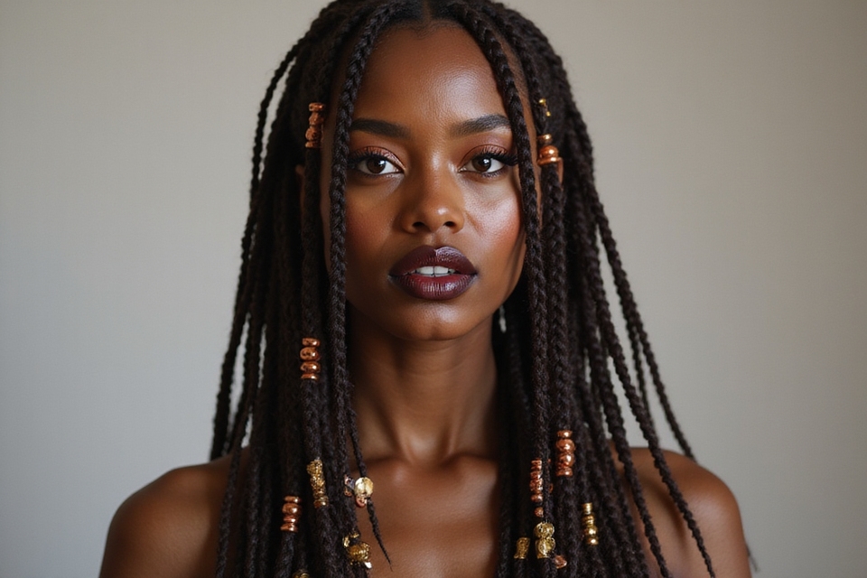 creative textured black braids