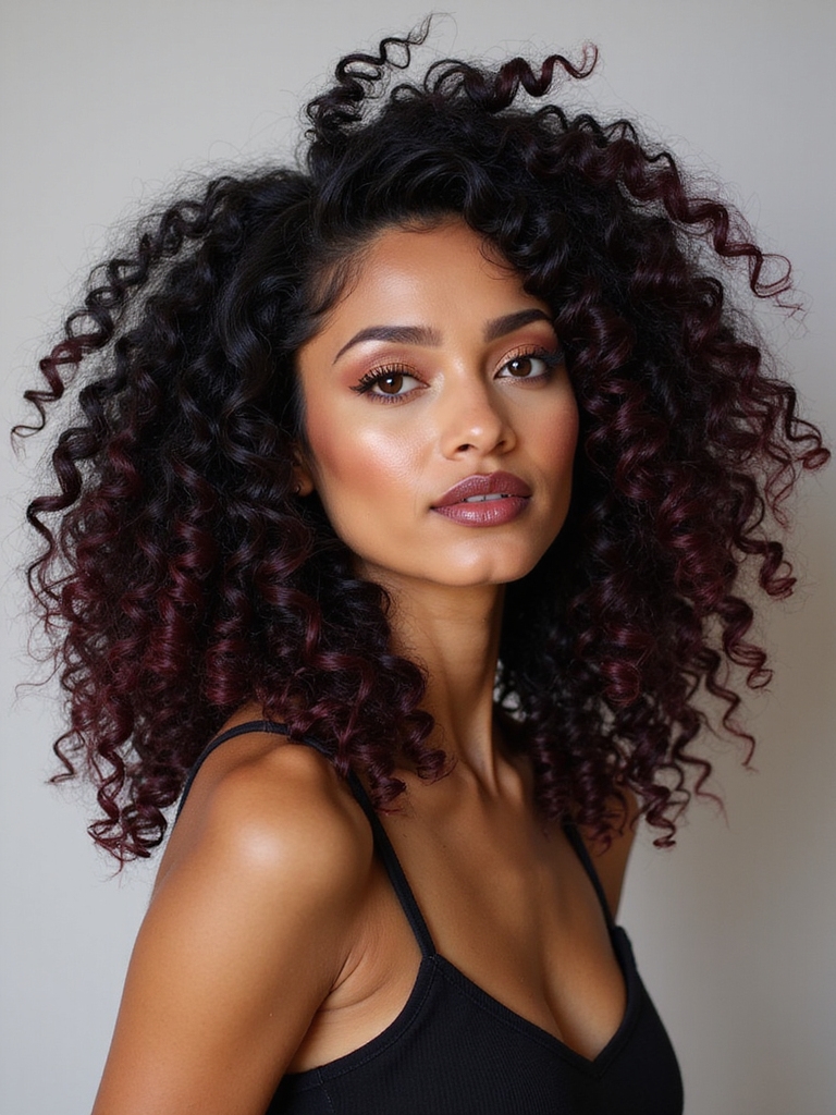 curly hair color techniques