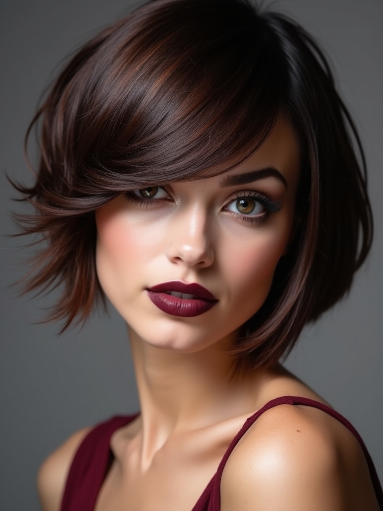 elegant chocolate pixie transformation