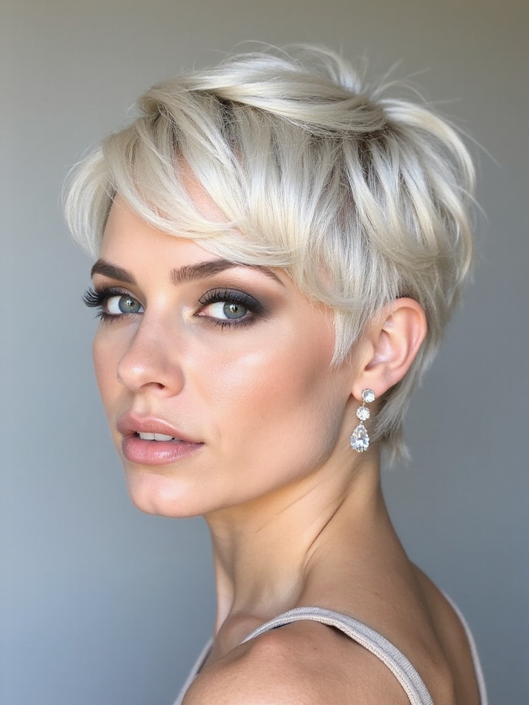 Accessorizing short blonde