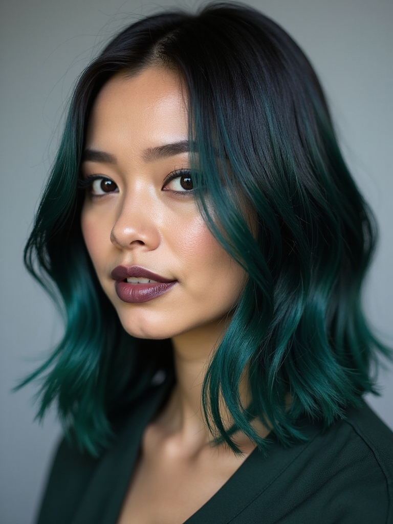 enchanting blackened green blue hue