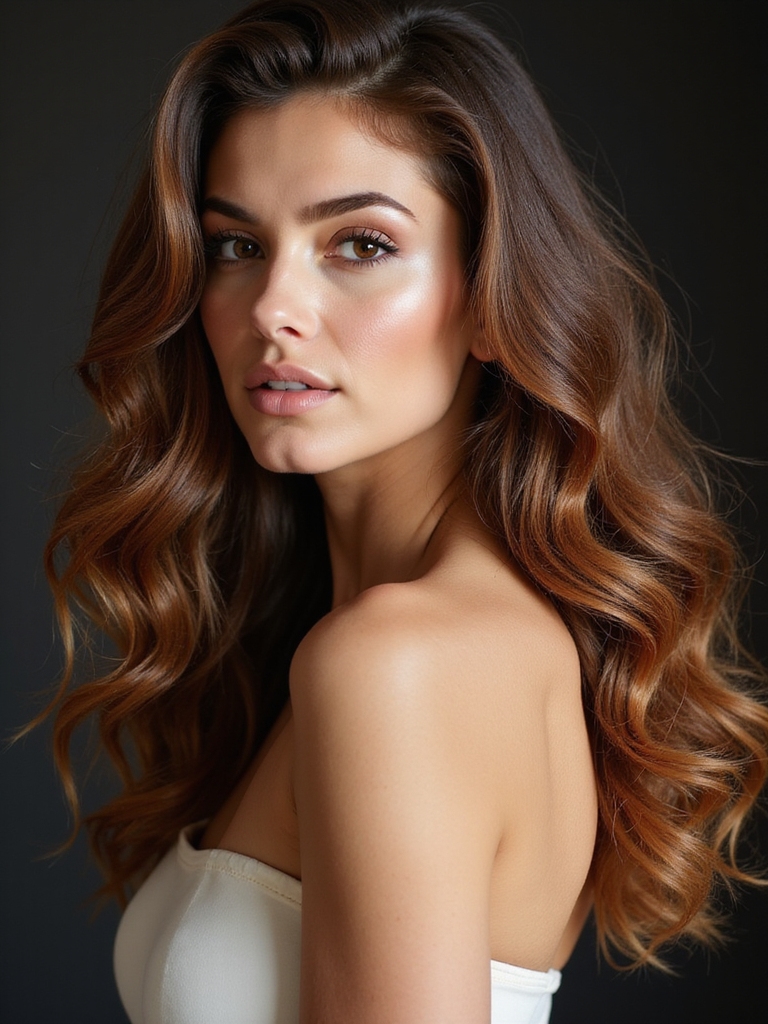 Brown balayage shades