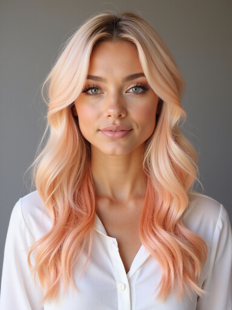 ethereal pastel peach glow