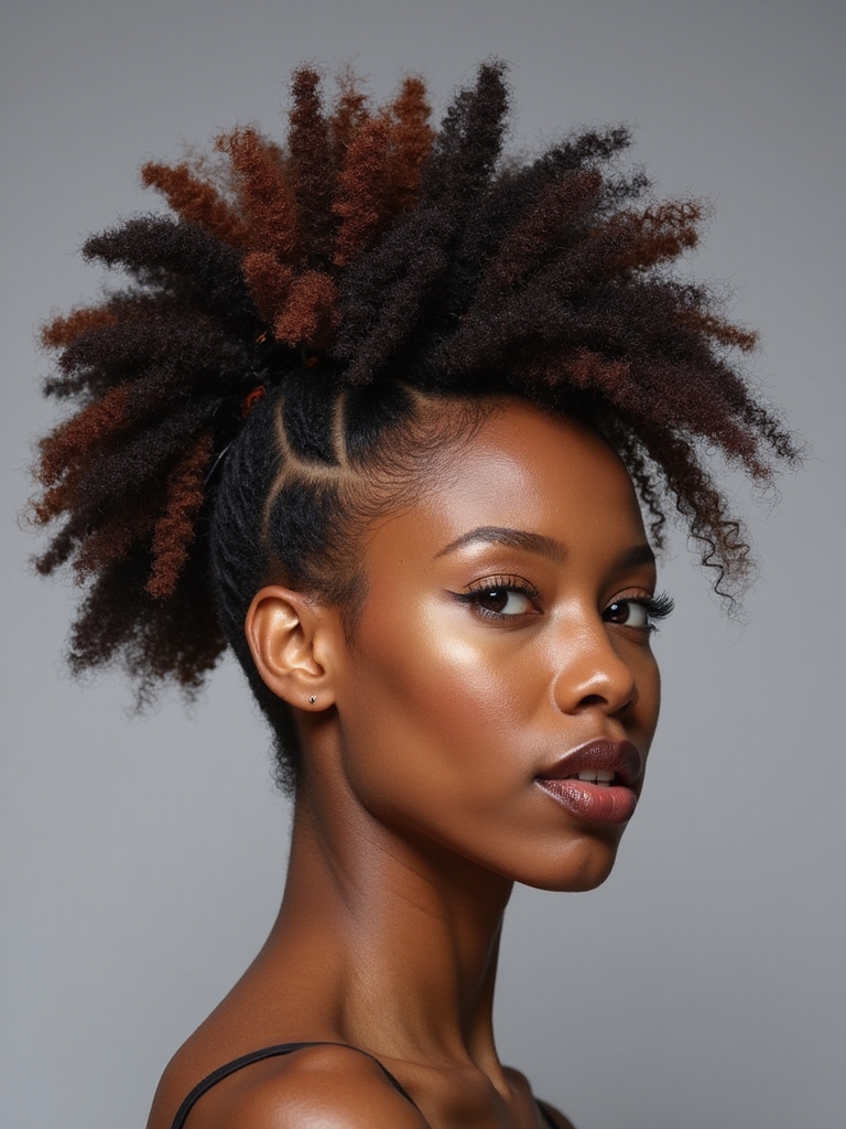 Faux hawk updo