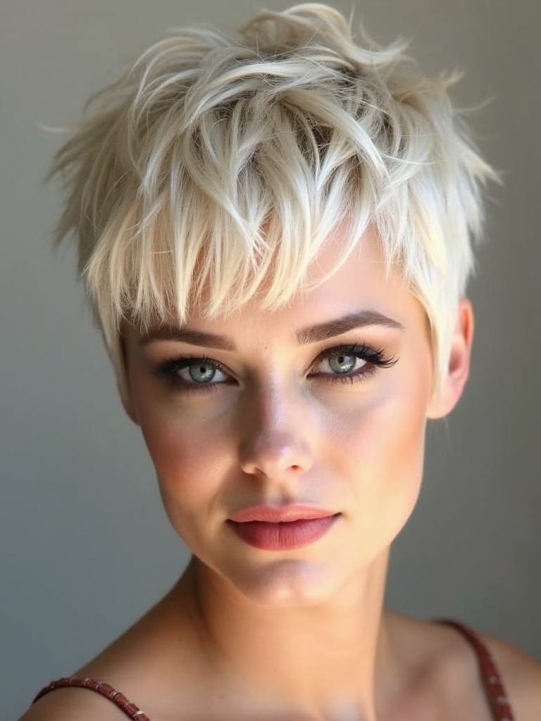 Balancing short blonde style